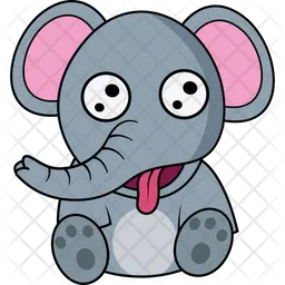 Funny Baby Elephant  Icon