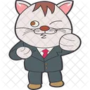 Funny Business Cat  Icon