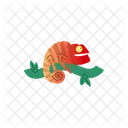 Funny Chameleon Reptile Icon