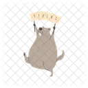 Funny Groundhog Spring Icon