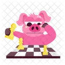 Funny Pig  Icon