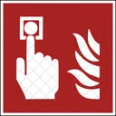 Fuoco Sicurezza Pulsante Icon