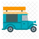 Caravana Remolque Camper Van Street Food Truck Icono