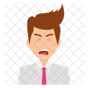 Angry Businessman Unhappy Icon