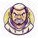 Furious Man Clenching Teeth Reaction Icon