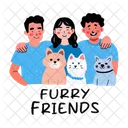 Furry Friends Friendship Cats Icon