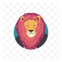 Vector Furry Lion Icon