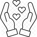 Fursorge Herz Pflege Romantisches Symbol Symbol