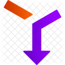 Fusionar flecha  Icono