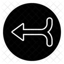 Fusionar Flecha Izquierda Flecha Apuntando Flecha Direccional Icono