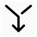 Fusionar Flechas Hacia Abajo Fusionar Flecha Icono