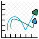 Fusionar gráfico ascendente  Icono