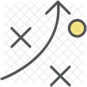 Fussball Taktik Planung Symbol