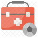 Erste-Hilfe-Set für Fußballspieler  Symbol