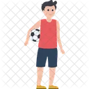 Football Spieler Junge Mannlicher Spieler 아이콘