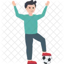 Footballspieler Mannlicher Spieler Fussballspieler Symbol