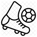 Fussballspieler Fussballstoss Fussballspieler Symbol