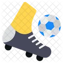 Fussballspieler Fussballstoss Fussballspieler Symbol