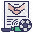 Fußballspieler öffentlicher Auftrag  Symbol