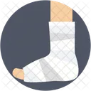 Fusse Gips Bruch Symbol