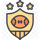 Futbol Americano Emblema Insignia Icono