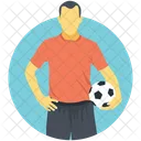 Futbolista Deportista Juego Icono