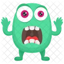 Fuzzy Green Frightening Icon