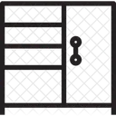 Gabinete De Puertas De Cuatro Porciones Icono