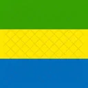 Gabonese Republic Flag Country Icon