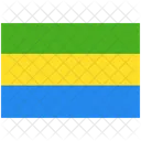 Flagge Land Gabun Symbol