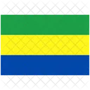 Flagge Land Gabun Symbol