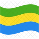 Flagge Land Gabun Symbol