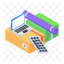 Gadgets Box Electronics Box Laptop Packing Icon