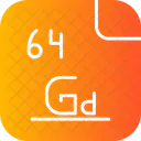 가돌리늄 주기율표 화학 아이콘
