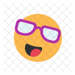 Gafas cara Emoji Icono