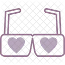 Gafas De Corazon Amor Gafas Icono