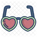 Gafas De Corazon Icono