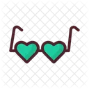 Gafas de corazon  Icono