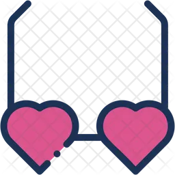Gafas de corazon  Icono