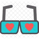 Gafas De Corazon Amor Gafas Icono