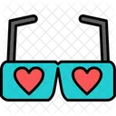 Gafas De Corazon Amor Gafas Icono