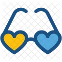 Corazon Gafas Espectaculos Icono