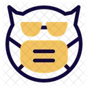 Gafas De Sol Del Diablo Emoji Con Mascarilla Emoji Icono