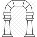Arco De Galeria De Borde Fino Icono