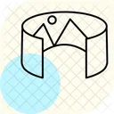 Galeria De Arte Virtual Contorno Minimo Ícone
