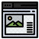 Gallery Web Layout Wireframe Icon