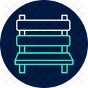 Gallery Bench Neon Glow Icon