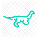 Gallimimus Dinosaur Color Icon