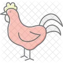 Gallo Pajaro Granja Icono
