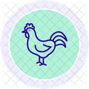 Gallo Pajaro Granja Icono